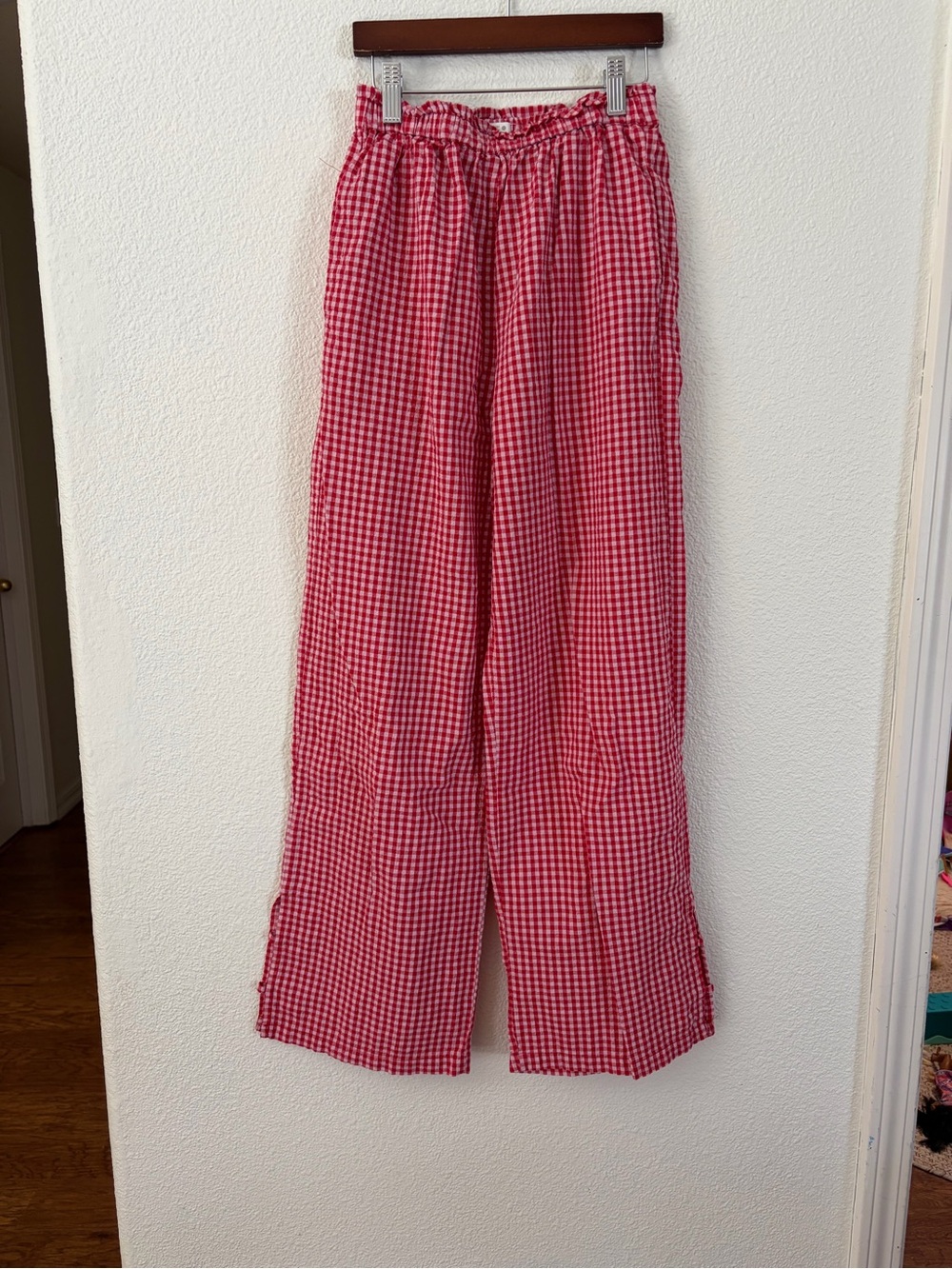 Zara girls gingham pants size 13-14 years